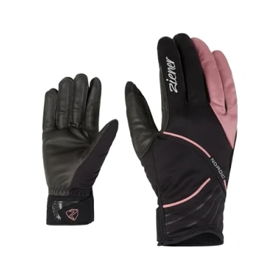 Immagine di Ziener URTA Guanti da sci di fondo, donna, antivento, traspiranti, aderenti, colore rosa, 7,5