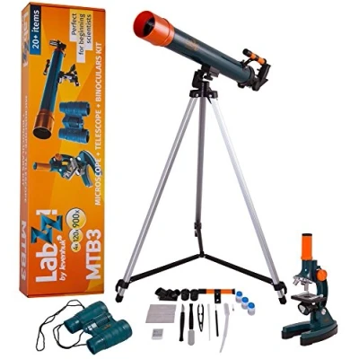 Immagine di Levenhuk LabZZ MTB3 Kit Ottico Didattico Trio Combo da Microscopio, Telescopio e Binocoli, con Accessori, per Bambini Curiosi, Scolarizzazione Domestica Hobby