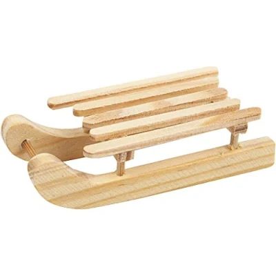 Immagine di Greedeko 2 pezzi. D&amp;S Vertriebs GmbH Slitta in legno per fai da te, 6 x cm