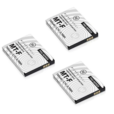 Immagine di Wicked Chili 3 Pezzi Batteria Compatibile con AVM Fritz! Fon C5 / C4/M2 /Fritzfon Telefono Sostituzione della supplementare per L&#039;Originale Fritz 312BAT006, 312BAT016 (750mAh Li Ion)
