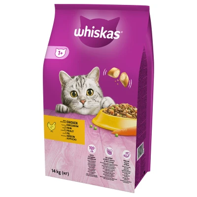Immagine di Whiskas 1+ Pollo Crocchette per gatti Set %: 2 x 14 kg