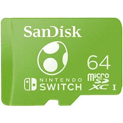 Immagine di SanDisk 64 Go microSDXC Scheda per Nintendo Switch, di memoria con Licenza Nintendo, fino a 100 MB/s UHS I Class 10 U3