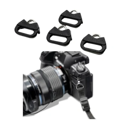 Immagine di Lens Aid Connettore per cinghia a clip di collegamento adattatore fotocamera come anello splento,anello collegamento,anello sgancio rapido rotondo o triangolare (4x triangolari)