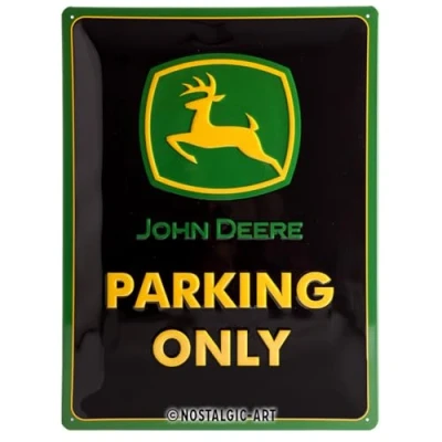 Immagine di signs unique na Nostalgic Art Targa Vintage John Deere Parking Only Idea Regalo per Amanti dei trattori, in Metallo, Design Retro Decorazione, 30 x 40 cm