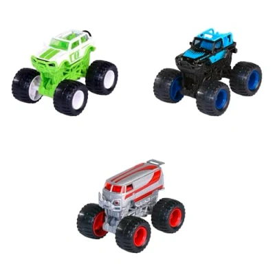 Immagine di Majorette Monster Rockerz (1 auto, 7,5 cm) Auto giocattolo della Monstertrucks Limited Edition 10 in metallo con ruota libera e funzione sterzo, scelta casuale tra 3 per bambini dai anni