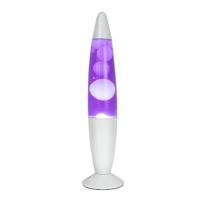Immagine di GIFTMARKET Lampada lava viola. da comodino con 2 lampadine incluse. Regalo divertente per adolescenti. retrò, 34 x 8,5 cm.