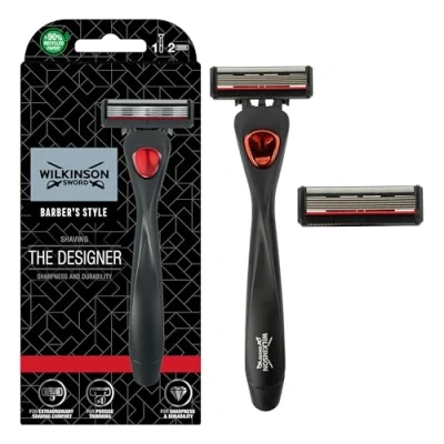 Immagine di Wilkinson Sword Barber&#039;s Style Rasoio The Designer 5 lame Confezione con 1 manico e 2 di ricarica
