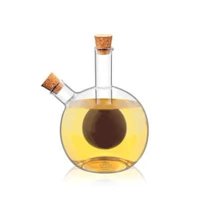 Immagine di Wilmax 2 in 1 bottiglia di olio aceto, set da pezzi dispenser per bottiglie riempire la casa gastronomia regalo 300 ml / 60