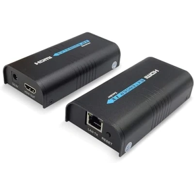 Immagine di Extender HDMI, LKV373A 1080P HDMI Trasmettitore Ricevitore 365ft/120M over Singolo Cat5 /Cat6 /Cat7 Ethernet e LAN Router/Switcher per HD STB,DVD,PS3, etc Supporta TCP/IP da (PC000120)