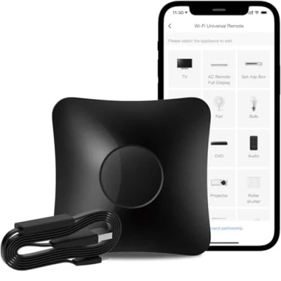 Immagine di RM4 Pro IR telecomando universale BroadLink, hub all in one, funzione di apprendimento codice, TV, STB, aria condizionata, motore per tende compatibile con Alexa. (solo 2,4 GHz Wi Fi).
