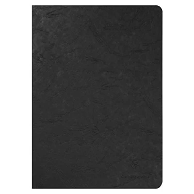 Immagine di Clairefontaine 733001C collezione Age Bag quaderno a punto metallico Nero A4 21x29,7 cm 96 pagine tinta Unità bianche carta 90g Copertina Lustrée grana effetto cuoio