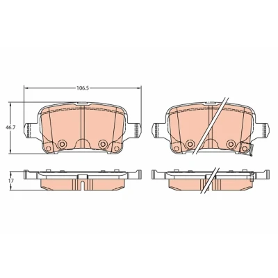 Immagine di TRW Kit pastiglie freno con segnalatore acustico usura GDB2317 OPEL: Astra K Hatchback, Sports Tourer