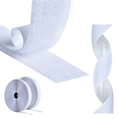 Immagine di AiQInu Feltro Adesivo Forte Biadesivo,10M Sistema Di Fissaggio Hook &amp; Loop,30mm Larghezza Offre Una Semplice Alternativa A Bottoni Automatici,Ganci,Bulloni,Cerniere E Altro Ancora
