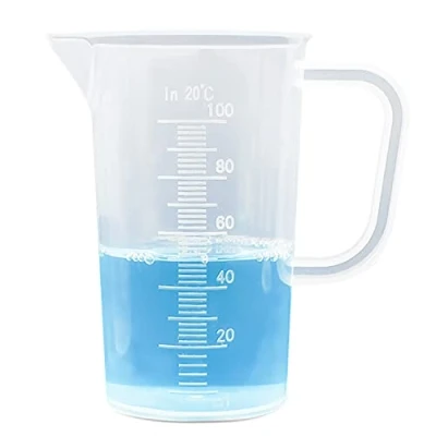 Immagine di Caraffa Graduata Misurino Graduato in Plastica Misurini Graduati Capacità 100ml per Misuratore Liquidi Laboratorio Beaker