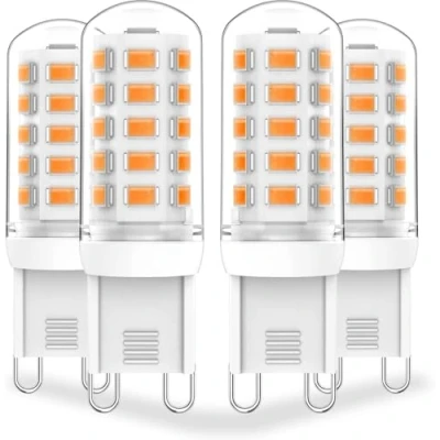 Immagine di Aegislogic G9 LED Lampadina dimmerabile 5W Equivalente 40W lampada alogena, 3000k Bianco caldo 450LM lampadina, senza sfarfallio, AC 220 240V,4 unità