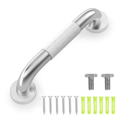 Immagine di Oderra 30cm Maniglia Doccia, Doccia Anziani Antiscivolo Acciaio Inossidabile, Maniglione Bagno Disabili Bambini, Con Anello Fluorescente