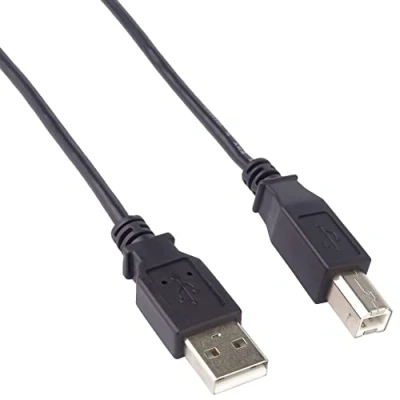 Immagine di PremiumCord Cavo USB 2.0 Ad Alta Velocità M/M 2m, a Maschio B Maschio, di Collegamento Per Scanner Ecc., Doppia Schermatura, AWG28, Colore Nero, Lunghezza 2m