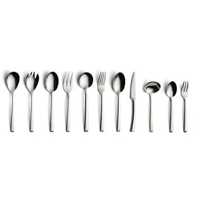 Immagine di ECHTWERK posate da tavola Avelino, edizione argento, 68 pezzi, set di per un massimo 12 persone, acciaio inox 18/10, incl. scatola conservazione