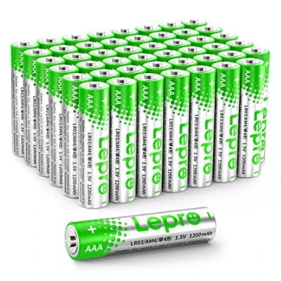 Immagine di Lepro Batterie Alcaline AAA, Pacco da 48, Pile AAA Ministilo 1.5 volt Batteria LR03, Alta Performance e Lunga Durata, Adatte per Telecomandi, Radio, Mouse, Sveglie Orologi