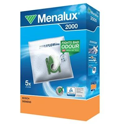 Immagine di Menalux 2000 Sacchetti per aspirapolvere, Materiale Sintetico, Bianco