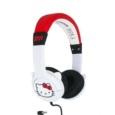 Immagine di OTL Technologies Hello Kitty HK1180 Cuffie con filo, per bambini, colore: Rosso e Bianco