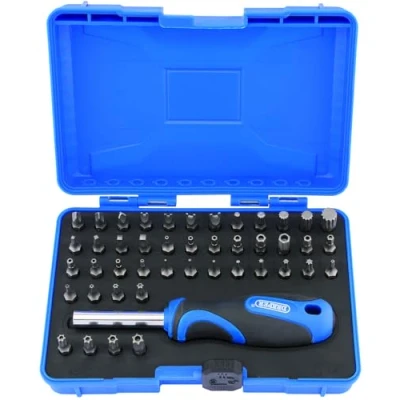 Immagine di Draper Set cacciavite di sicurezza 82399 Punta e sicurezza, nero, blu argento (45 pezzi)