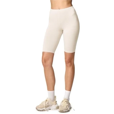 Immagine di Merry Style Leggings Corti Pantaloncini Donna MS10 145 (Ecru, S)