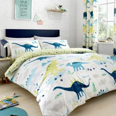 Immagine di Bedlam Dino Glow in The Dark, multicolore, set copripiumino matrimoniale