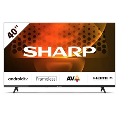 Immagine di SHARP 40FH6EA 40&quot; LED Smart TV, Frameless, FHD Android 11, DVB T2/S2, Wi Fi, Nero, 3xHDMI 2.1, 2xUSB, Chromecast integrato, Dolby Digital Plus, DolbyAC 4