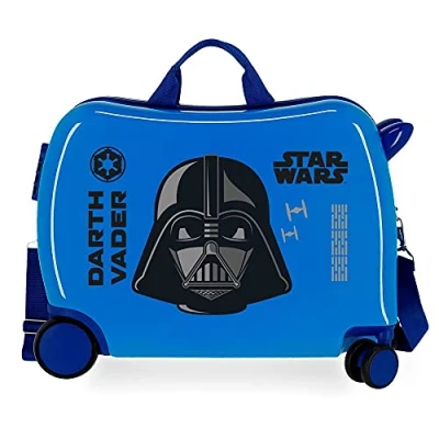 Immagine di Star Wars Darth Vader Valigia per bambini, blu, 50 x 38 20 cm, rigida ABS, chiusura a combinazione laterale, 34 l, 1,8 kg, 4 ruote, bagaglio mano