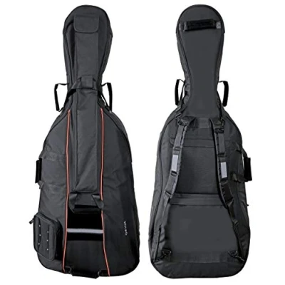 Immagine di GEWA Cello Gig Bag Premium 1/8, borsa per violoncello (imbottitura interna in tricot da 10 mm, resistente agli strappi e idrorepellente, comode cinghie a zaino, misura: 1/8), Nero
