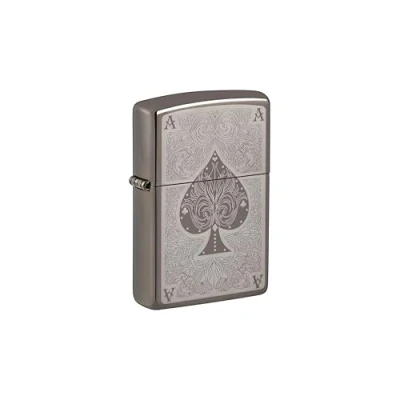 Immagine di Accendino Zippo® Ace Filigree 28323, Antivento Ricaricabile Zippo, Realizzato in Metallo con Caratteristico &quot;click&quot; Color Argento, Made USA, Ottima Idea Regalo