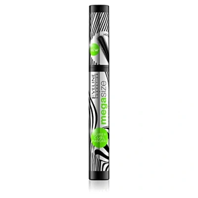 Immagine di Eveline Cosmetics Mega Size Super Curl Mascara Volume e Curvatura Istantanei per Ciglia Drammatiche, 10ml
