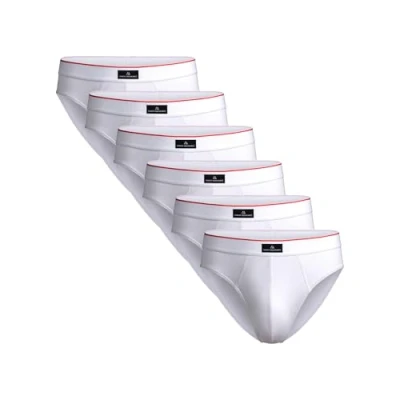 Immagine di DANISH ENDURANCE 6 Paia Slip Uomo Cotone, Senza Etichetta, Mutande Elasticizzate, Intimo Classico, Bianco, 3XL