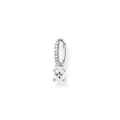 Immagine di Thomas Sabo Orecchini a cerchio da donna in Argento Sterling 925 con zirconi bianchi, dimensioni: 17 x 5 mm, CR699 051 14, 17x5 sterling, Zirconia cubica 1