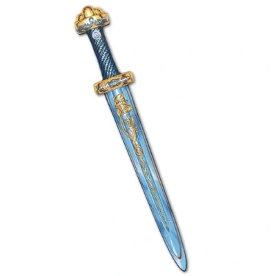 Immagine di Liontouch Spada Vichinga, Blu Giocattolo per Bambini, in Schiuma Eva, Re Harald, Tema Norreno dei Vichinghi Bambini. Ideale Costume da Vichingo e Travestimenti