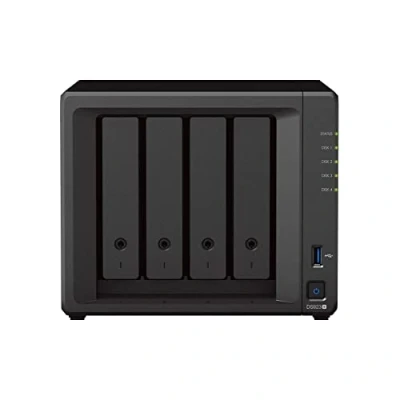 Immagine di Synology DS923+ NAS a 4 bay (AMD Ryzen™ thread R1600 dual core 4GB RAM 2x RJ 45 1GbE porta LAN), bundle con dischi rigidi Seagate IronWolf da 8TB