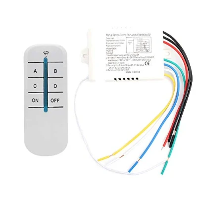 Immagine di Interruttore Telecomando Senza Fili 4 vie ON/OFF 220V Ricevitore per Trasmettitore da Parete Digitale con Anti disturbo