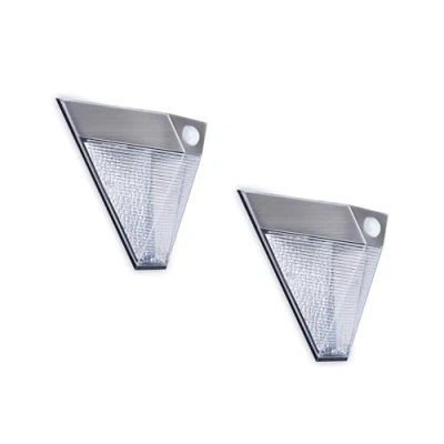 Immagine di Set di 2 Illuminazione per Esterni Lampade Solari a LED con Sensore Movimento, in Acciaio Inox, Lampada da Parete Downlight, IP43