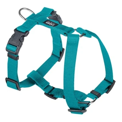 Immagine di Chaba Guard Pettorina cane Taglia piccola, per evitare trazioni e soffocamenti, Regolabile in 5 punti, Comoda leggera, classica, Liscio, cani da corsa, M, Del Mare
