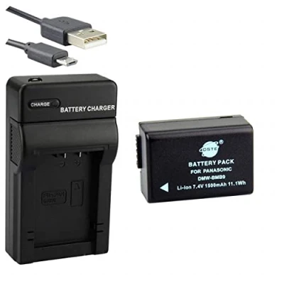 Immagine di DSTE DMW BMB9 Li Ion Batteria e Caricabatterie USB Compatibile per Panasonic Lumix DMC FZ40 FZ45 FZ47 FZ48 FZ60 FZ62 FZ70 FZ72 FZ80 FZ100 FZ150