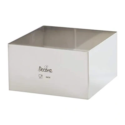 Immagine di Decora 26 x H 6 cm 0063770 Quadrato Inox, in Acciaio Inossidabile, Argento