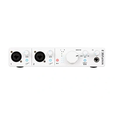 Immagine di Arturia MiniFuse 2 Interfaccia audio e MIDI USB compatta, con pacchetto di software creativo alta qualità per la registrazione, produzione, i podcast chitarra Bianco