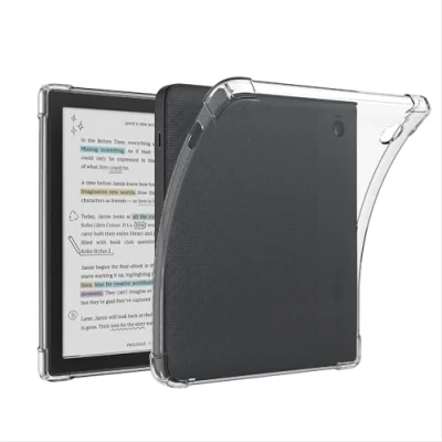 Immagine di GIOPUEY Cover per Kobo Libra Colour, Scocca Posteriore in TPU Morbido, Copertura Sottile, Protezione Airbag, Custodia Compatibile con Colour Trasparente