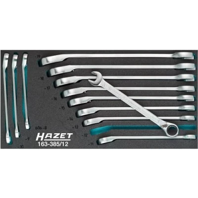 Immagine di Hazet 163 385/12 Kit chiavi combinate a cricchetto 12 parti 8 19 mm