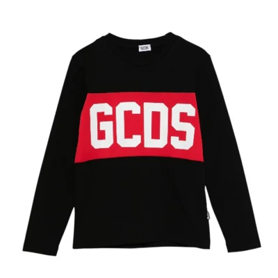 Immagine di Felpa a girocollo in cotone con maxi logo Gcds Junior