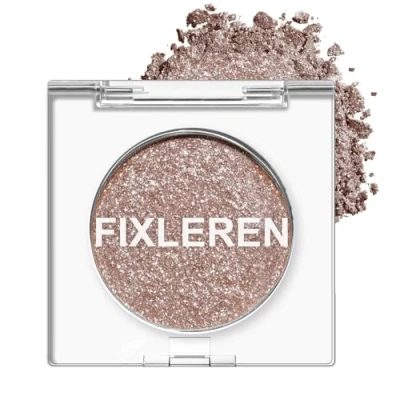 Immagine di Fixleren Palette di ombretti con glitter, camaleonte, eyeshadow, cambiamento metallico, glitter olografici a lunga durata, ombretto multicromo, trucco per palcoscenico/feste. (oro)