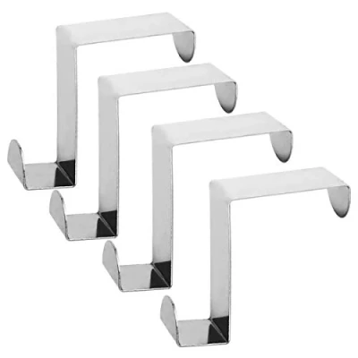 Immagine di Qliver, ganci reversibili per armadi e cassetti, in metallo porte set di 4