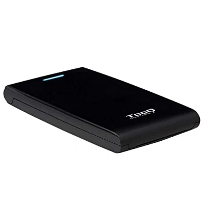 Immagine di TOOQ TQE 2526B HDD 2.5&quot;, (SATA I/II/III fino a 12.5 mm di altezza, USB 3.0), in plastica ABS ad alta resistenza, indicatore LED, colore nero, 50 gr