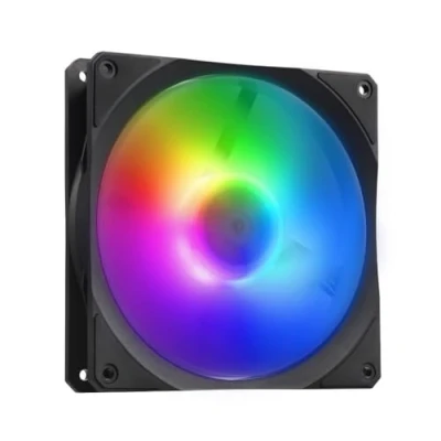 Immagine di Ventola per radiatore Cooler Master Mobius 140P ARGB Design con lama ad anello (PWM), sistema cuscinetti dinamici (max. 76,5 CFM, 2,3 mmH2O, 30 dBA), telaio Air Focus smussato RGB Gen 2